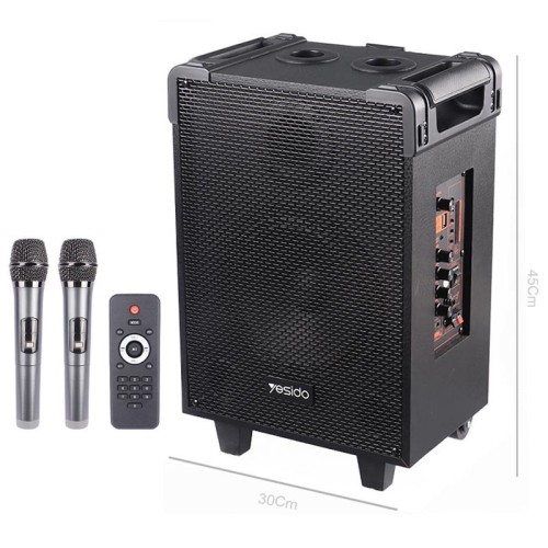 اسپیکر چمدانی بلوتوثی رم و فلش خور Yesido YSW15 + میکروفون و ریموت کنترل