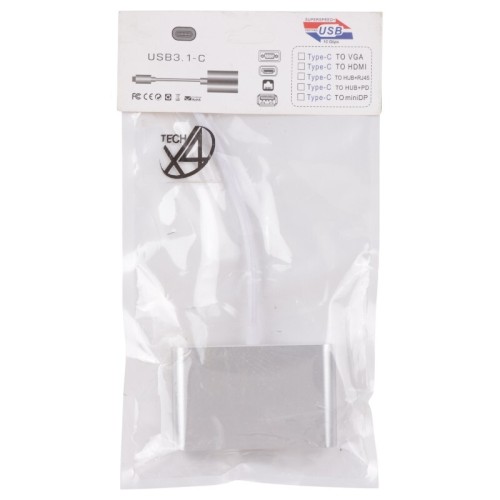 تبدیل Type-C به VGA/USB3.0/Type-C ایکس فورتک X4Tech