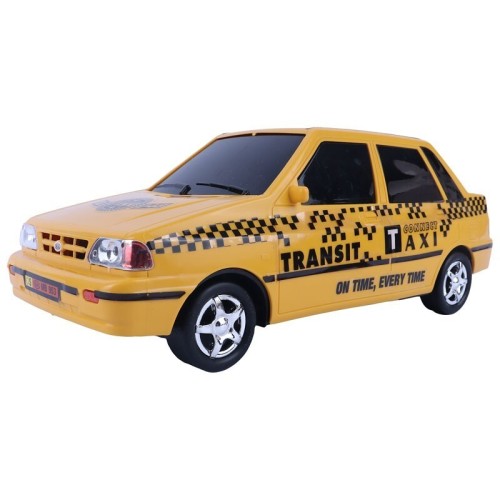 ماشین اسباب بازی پراید تاکسی فری فریکشن وکیومی درج توی 43042