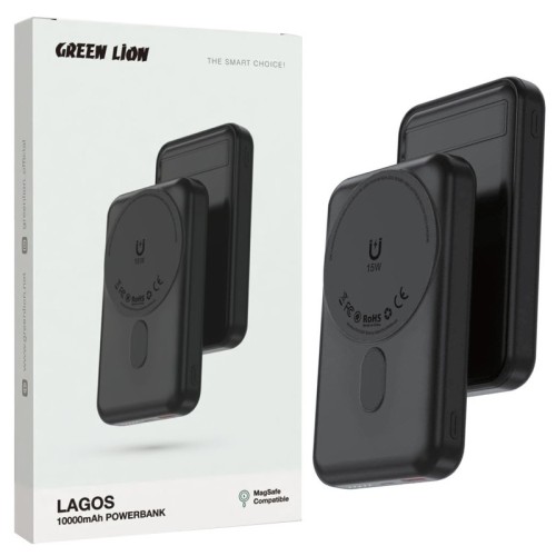 پاور بانک بی سیم فست شارژ گرین لاین Lagos PD 22.5W ظرفیت 10000 میلی آمپر ساعت