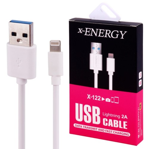 کابل لایتنینگ فست شارژ 2 آمپر ایکس انرژی X-122 طول 2 متر