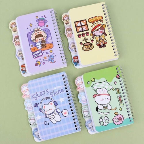 دفترچه یادداشت 60 برگ حاشیه دار پاییزان کد 153 بغل بازشو