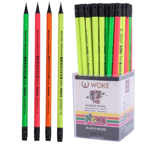 مداد مشکی وک Woke Neon 20022 بسته 72 عددی