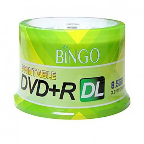 دی وی دی خام بینگو Printable ظرفیت 9 گیگابایت بسته 50 عددی