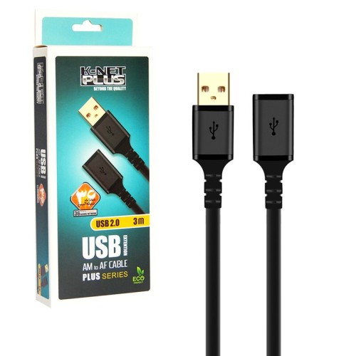 کابل افزایش طول USB کی نت پلاس KP-A3 طول 3 متر