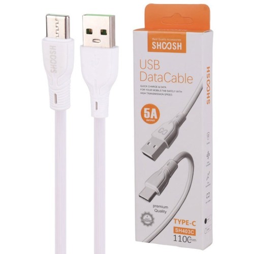 کابل تایپ سی فست شارژ 5 آمپر شوش SH403C طول 1 متر