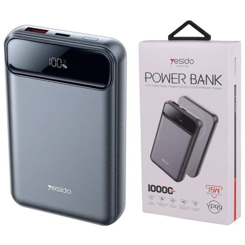 پاور بانک بی سیم فست شارژ یسیدو YP49 QC3.0 PD 22.5W ظرفیت 10000 میلی آمپر ساعت