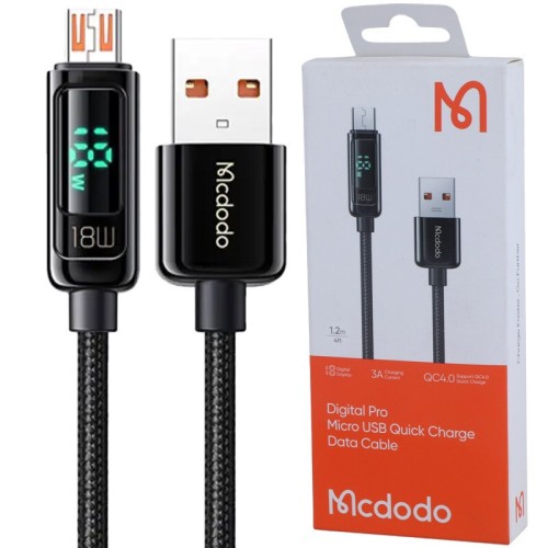 کابل میکرو یو اس بی فست شارژ 3 آمپر مک دودو CA-748 طول 1.2 متر