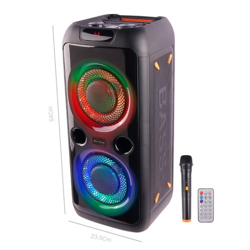 اسپیکر چمدانی بلوتوثی RS-D30 + میکروفون و ریموت کنترل