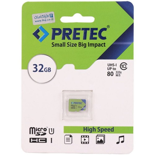 رم میکرو 32 گیگ پرتک Pretec 533X U1 C10 80MB/s